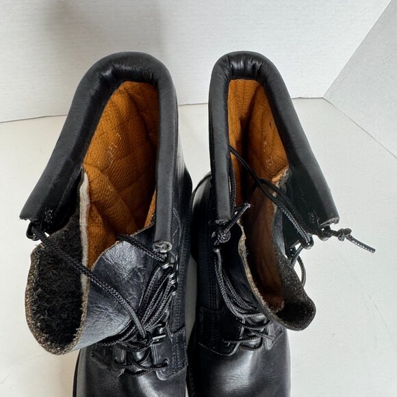 Vintage Military Issue Insulated Cold Weather Combat Boots Mens 8W Black Leather main image 3